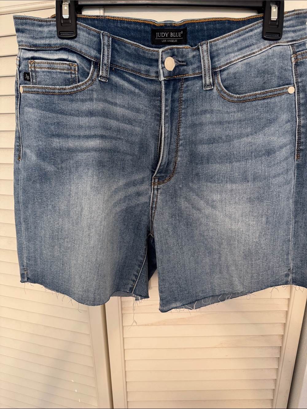 Judy Blue Light Blue Raw Hem Denim Cutoff Shorts
